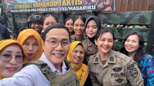 Top 9+ Polwan Jaga Nyawa Sri Mulyani dan Sjafrie Sjamsoeddin saat Kunjungi Nduga Papua