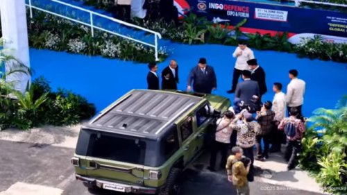 Prabowo Kenalkan &lsquo;Pandu&rsquo; di Pameran Indo Defence 2025
