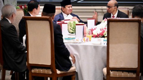 Makan Bareng Presiden Tharman, Prabowo: Saya Bukan Pendatang Baru di Singapura