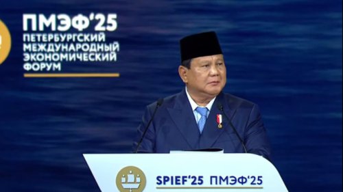 Hadiri Forum Ekonomi Rusia, Prabowo Sebut Kapitalisme Murni Hasilkan Ketimpangan