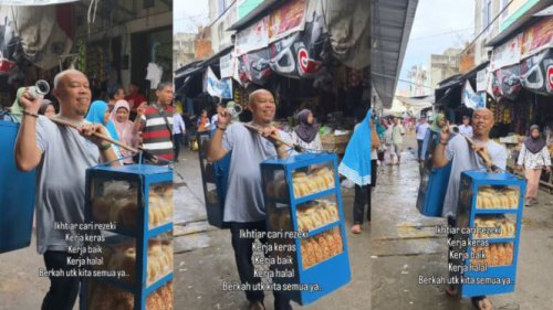 Edwin Super Bejo Viral Usai Pikul Gerobak Roti di Pasar, Ini Kisah di Baliknya