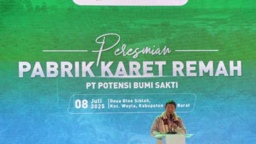 Pabrik Karet Remah Pertama di Aceh Resmi Beroperasi, Siap Dongkrak Ekonomi Petani dan Warga Sekitar