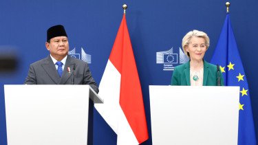 Presiden RI Prabowo Subianto dengan Presiden Komisi Eropa Ursula von der Leyen