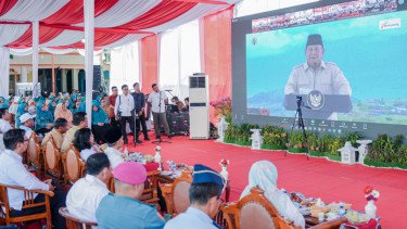 Prabowo Sapa Gubernur Sumut Saat Peluncuran Koperasi Desa Merah Putih