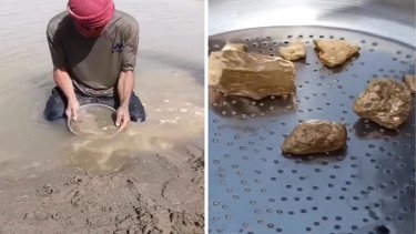 Heboh Warga Berburu Emas di Sungai Efrat yang Mengering, Benarkah Itu Harta Karun Tersembunyi?