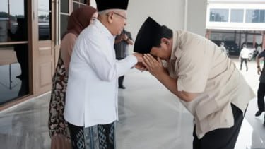 Momen Prabowo Temui Ma'ruf Amin, Langsung Sungkem