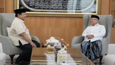 Prabowo Sambangi Maruf Amin di Depok, Bahas Arah Pembangunan