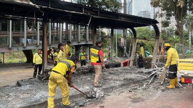 Penampakan Kawasan Polda Metro Jaya hingga Stasiun MRT Usai Dikepung Aksi Demonstrasi