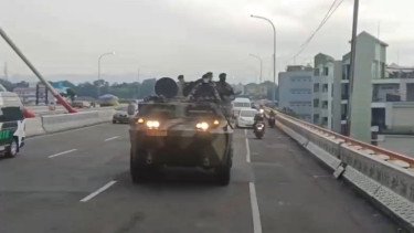 Anoa-Maung Keliaran di Kota Bandung Usai Demo Anarkis