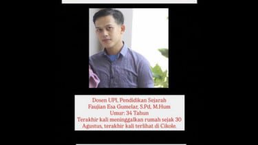 Dosen UPI Dilaporkan HIlang Sejak 6 Hari Lalu