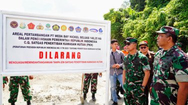 Jenderal Kopassus Pimpin Penyitaan 148,25 Hektare Lahan Tambang Nikel Ilegal IWIP di Malut