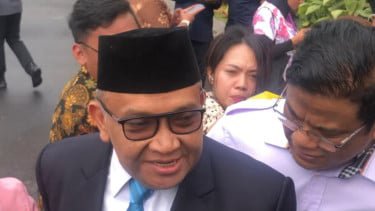Wasekjen Partai Demokrat, Afriansyah Noor di Kompleks Istana Kepresidenan
