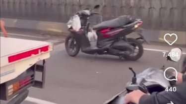 Detik-detik ASN Hindari Lubang di Flyover Pancoran Malah Hantam Beton Hingga Hajar Aspal, Gigi Patah dan Dahi Robek!