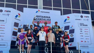 Pakai Pertamax Turbo, Felix Putra Mulya Juara Kelas 250 CC Pertamina Mandalika Racing Series 2025
