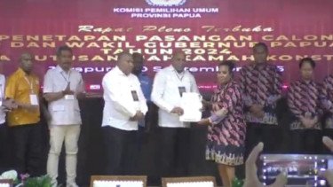Matius-Aryoko Ditetapkan KPU Papua Jadi Gubernur dan Wagub Terpilih