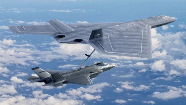 Ilustrasi Jet tempur AI Vectis pendamping F-35