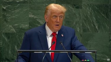 Presiden AS Donald Trump berpidato di Sidang Umum PBB ke-80.
