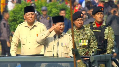 Prabowo Tiba di Monas, Bakal Pimpin Upacara HUT ke-80 TNI