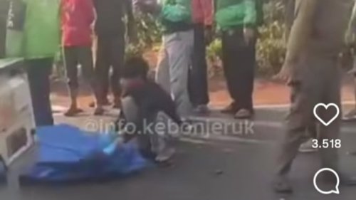 Detik-detik Kecelakaan Maut di Daan Mogot, Pengendara Motor Tewas Terlindas Truk Boks