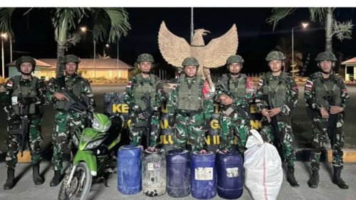 Satgas Pamtas Yonarmed 12 Kostrad Gagalkan Penyelundupan BBM dan Tembakau ke Timor Leste