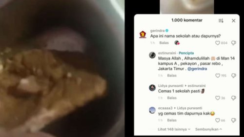 Viral Siswa Temukan Belatung di Lauk MBG, Admin Gerindra Gercep Tanya Nama Sekolah dan Dapur MBG