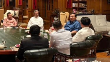 Prabowo Rapat Bareng Ketua MPR hingga Kepala BIN di Hambalang Sabtu Malam, Ini yang Dibahas