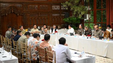 Presiden RI Prabowo Subianto gelar ratas di Kertanegara IV, Jakarta Selatan