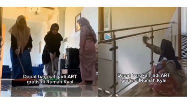 Viral Para Santri Bersih-bersih Rumah Kiai Secara Gratis Tuai Pro Kontra, Netizen: Nyari Berkah atau Eksploitasi?