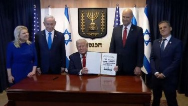 Presiden AS Donald Trump di Parlemen Israel