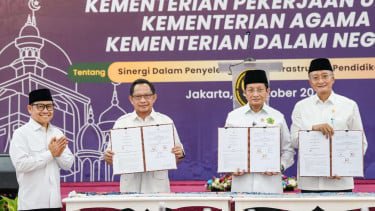 Tiga Kementerian Teken SKB Terkait Dukungan Infrastruktur Pesantren Imbas Tragedi Al Khoziny