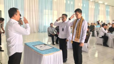 Serah terima jabatan dan lepas sambut Kalapas Kotabumi