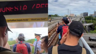 Viral! Detik-detik LRT Mogok, 653 Penumpang Terpaksa Turun dan Jalan di Rel