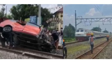 Kereta Api Bangunkarta Tabrak Mobil dan Dua Motor di Prambanan, Tiga Orang Meninggal Dunia