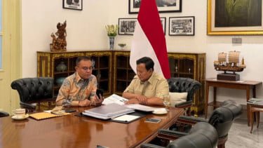 Prabowo bertemu empat mata dengan Dasco di Istana Merdeka