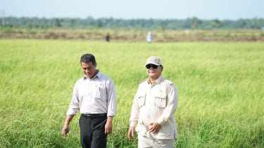 Menteri Pertanian Andi Amran Sulaiman dan Presiden Prabowo Subianto