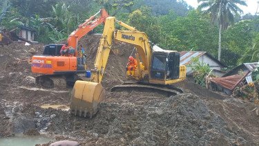 Longsor Banjarnegara: Hari ke-9, Titik Pencarian Korban Fokus Dua Sektor Kerahkan 24 Alat Berat