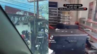 Viral Detik-detik Penjarahan di Sibolga: Kursi hingga Rokok Raib