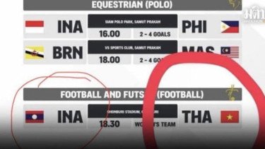 Blunder Memalukan SEA Games 2025: Bendera Indonesia Diganti Laos, Thailand Tercampur Vietnam di Jadwal Resmi