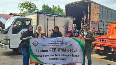 Berkolaborasi dengan TNI, Ikatan Alumni FEB UMJ Kirim Bantuan untuk Korban Bencana Sumatera