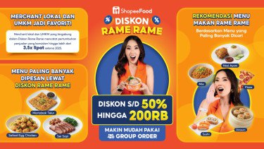 Diskon Rame-rame ShopeeFood, Catatkan Pertumbuhan Merchant Lokal dan UMKM Lebih dari 3,5 Kali Lipat pada 2025