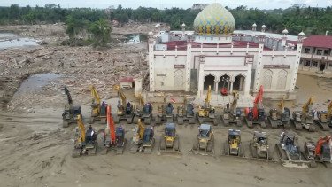 Penampakan Ponpes Darul Mukhlisin Aceh Tamiang, Sudah Bersih dari Tumpukan Kayu