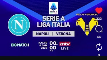 Sedang Berlangsung! Live di ANTV: Duel Napoli vs Hellas Verona