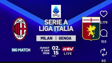 Sedang Berlangsung! Live di ANTV, Duel Serie A AC Milan vs Genoa