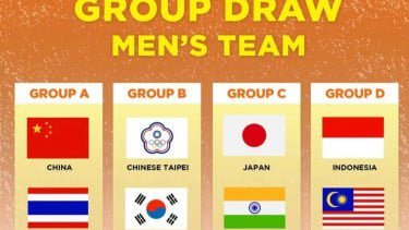 Undian Kejuaraan Beregu Asia 2026: Tim Putra Indonesia Hadapi Malaysia di Fase Grup