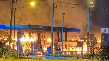4 Luka-luka Akibat Ledakan Beruntun di 11 SPBU Thailand