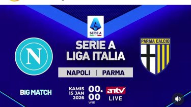 Sedang Berlangsung! Live di ANTV: Duel Napoli vs Parma, Ambisi 3 Poin Partenopei demi Scudetto