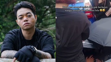 Tangis Pecah! Reza Arap Sampai Berlutut di Pemakaman Lula Lahfah