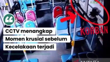 Rekaman CCTV Ungkap Detik-detik Pejalan Kaki Tewas Terlindas Bus Transjakarta, Korban Sempoyongan