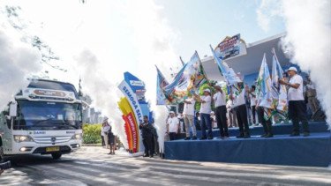 Pertamina Angkut Para Pengemudi Ojol Mudik Gratis ke Sejumlah Kota di Jawa