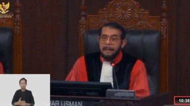 Momen Anwar Usman Bacakan Putusan MK untuk yang Terakhir
